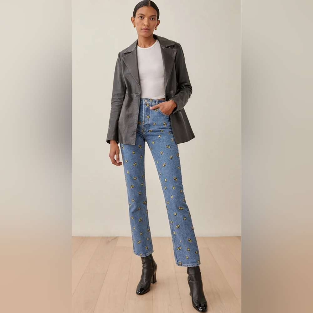 Reformation Mixed Emotions High Rise Straight Jeans
